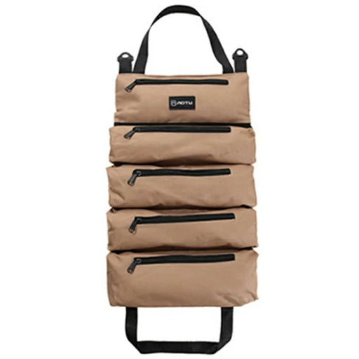 AOTU AT6944 Camping Tool Roll Bag Oxford Cloth Tools Organizer Roll Up Storage Pouch - Khaki - 1