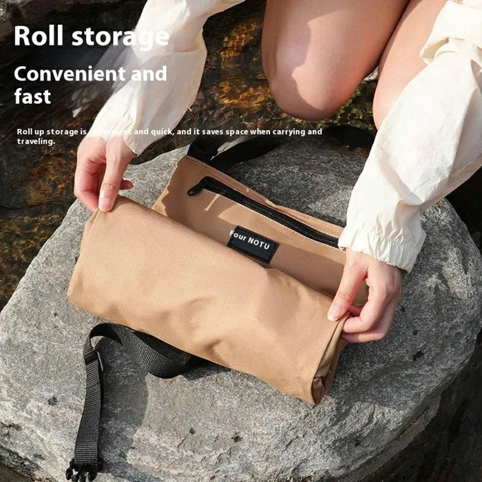 AOTU AT6944 Camping Tool Roll Bag Oxford Cloth Tools Organizer Roll Up Storage Pouch - Khaki - 4