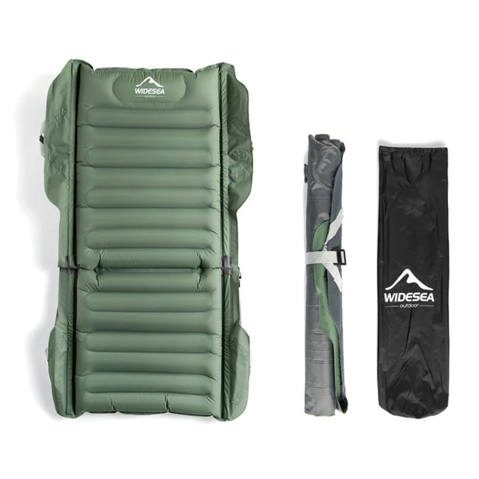 WIDESEA WSCM-200G Outdoor Inflatable Moistur-Proof Mat Folding Camping Cushion with Backrest - 3