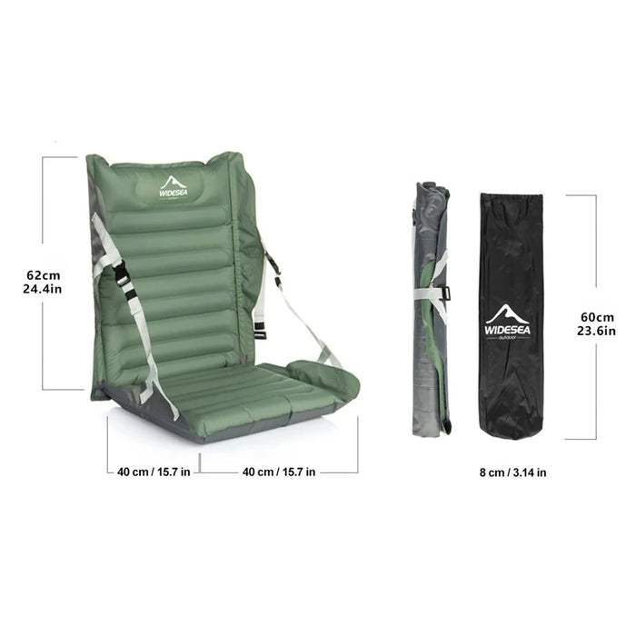 WIDESEA WSCM-200G Outdoor Inflatable Moistur-Proof Mat Folding Camping Cushion with Backrest - 6