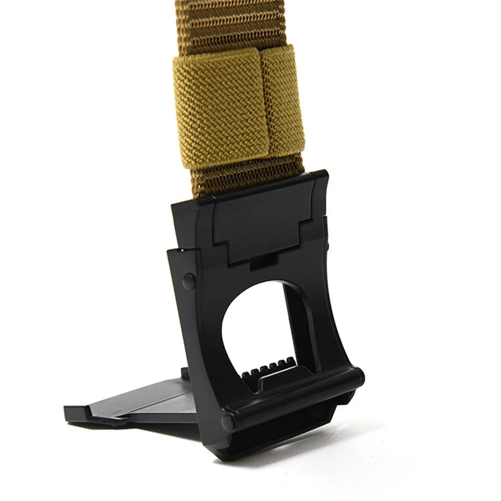 SN-P118 125cm Men Waist Belt Nylon Waistband with Zinc Alloy Buckle Bottle Opener - Khaki - 6