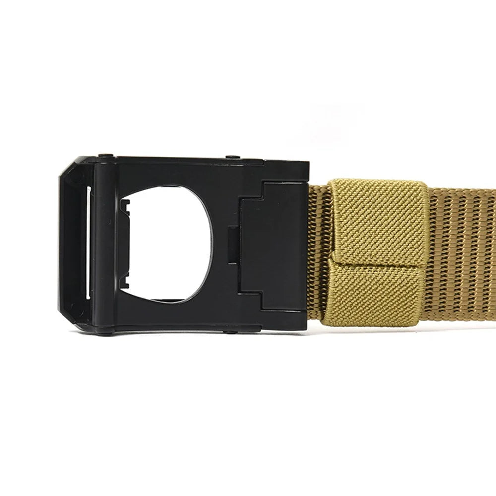 SN-P118 125cm Men Waist Belt Nylon Waistband with Zinc Alloy Buckle Bottle Opener - Khaki - 7