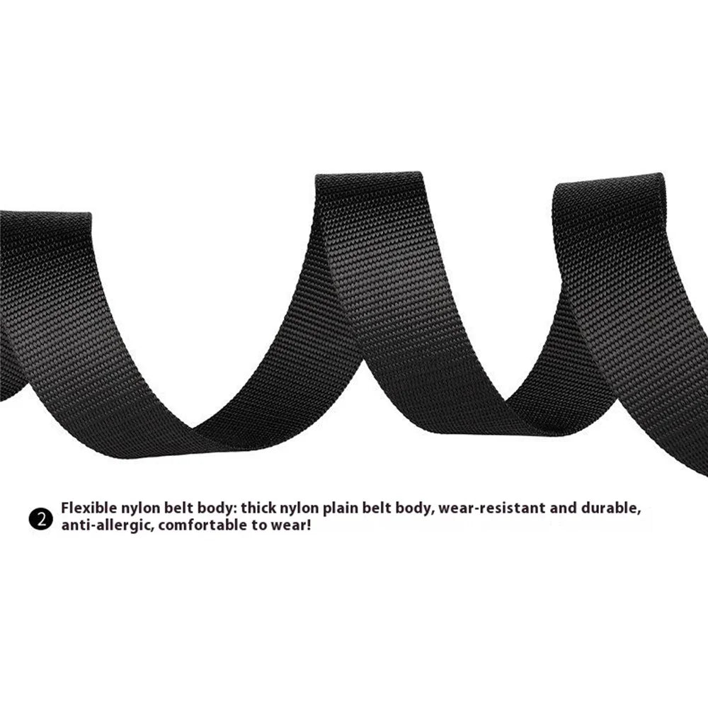 SN-P099 125x3.8cm Men's Nylon Web Tactical Belt Outdoor Work Belt with Zinc Alloy Buckle - Black - 6