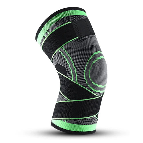 KYNCILOR AB023 Knee Compression Sleeve for Running Hiking Basketball 1/Pc Fitness Knee Support Brace Elastic Knee Protector with Straps - Green/S - 1