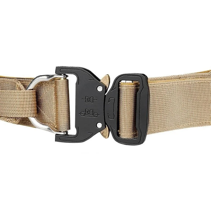 SN-074 Men's Nylon Webbing Belt Thickened Tactical Training Belt with Zinc Alloy Buckle - Black - 6