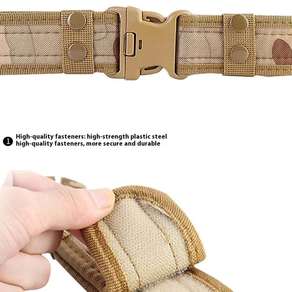 SN-029 5cm Oxford Fabric Outdoor Tactical Belt Adjustable Magic Tape Military Waistband, Length: 130cm - Desert Digital - 4