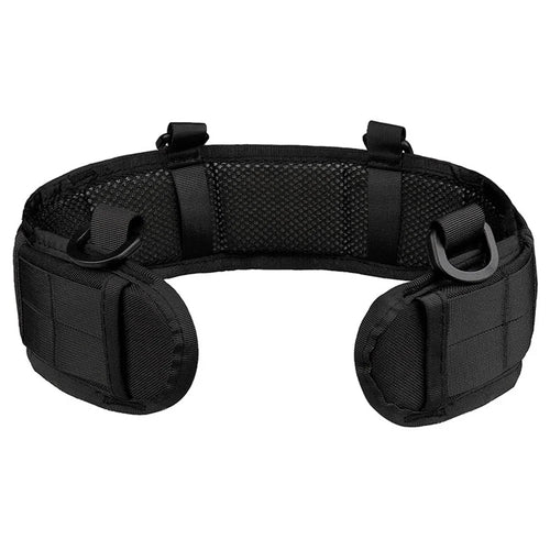 019 Outdoor Tactical Waist Seal Nylon Widen Waist Band with 4 D-Shape Buckles - Black - 1