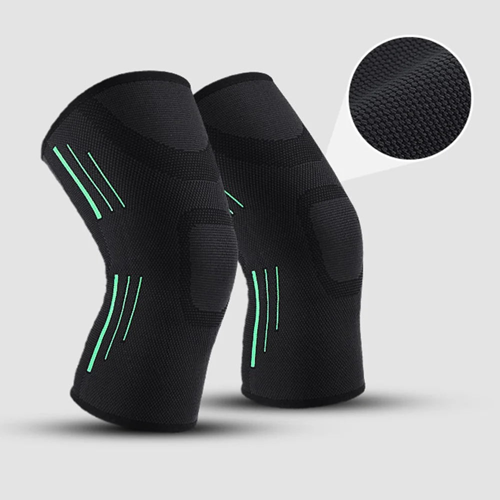 KYNCILOR AB022 Non-slip Knee Support Brace Ultra-thin Kneecap for Running Hiking Basketball 1/Pc Breathable Elastic Knee Protective Pads - Green/M - 2