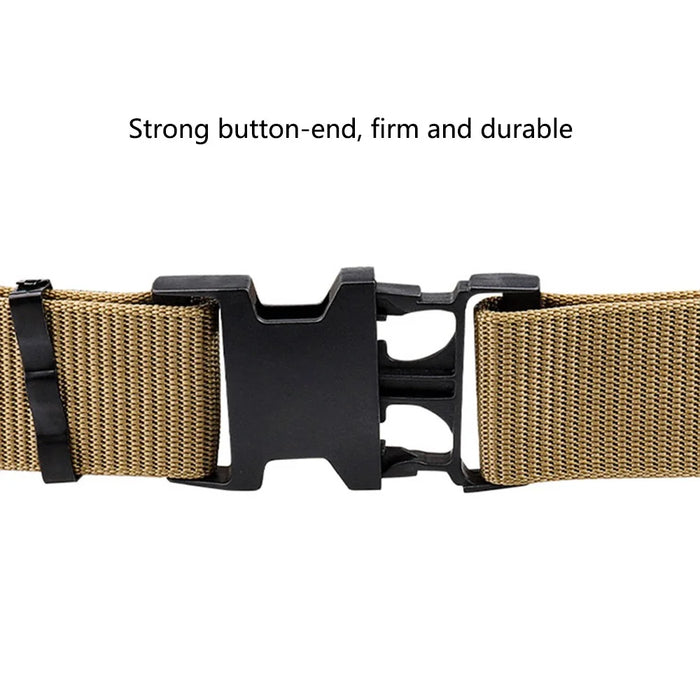 SN-030 125x5.5cm Polypropylene Webbing Belt Student Tactical Training Work Belt with Plastic Buckle - Khaki - 2
