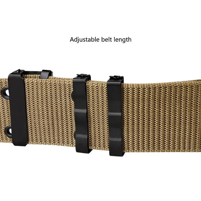 SN-030 125x5.5cm Polypropylene Webbing Belt Student Tactical Training Work Belt with Plastic Buckle - Khaki - 4