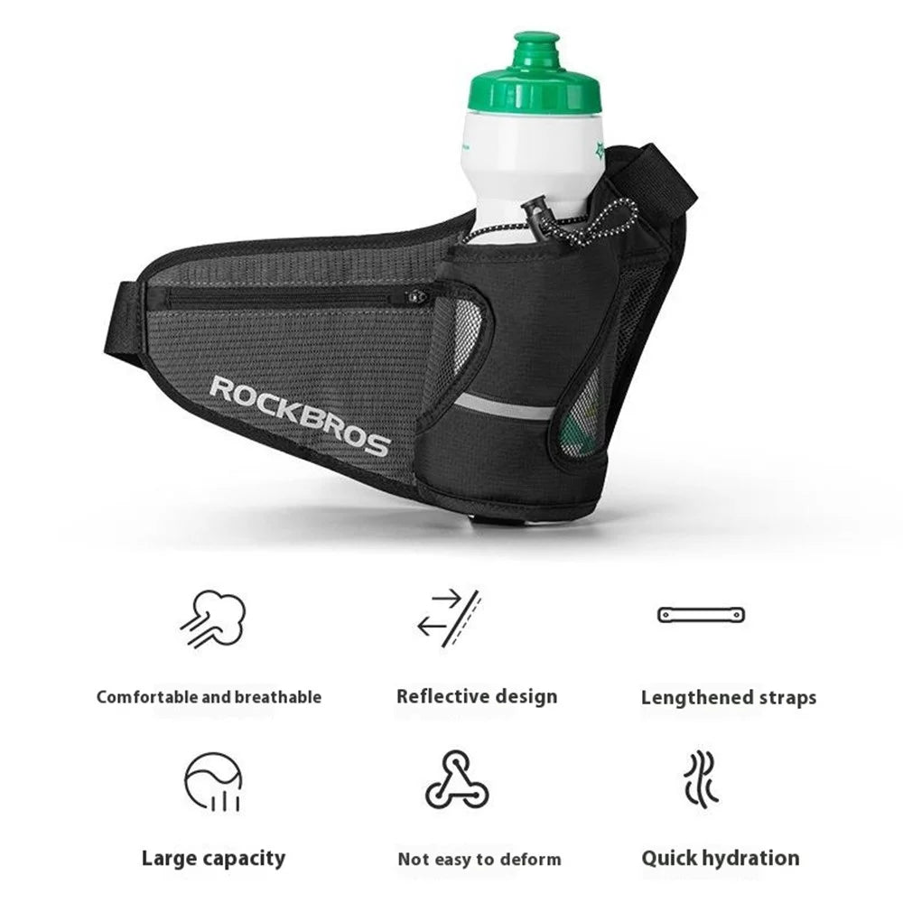 ROCKBROS D45 1L Sports Running Cycling Waist Bag Phone Water Bottle Storage Fanny Pack - 2