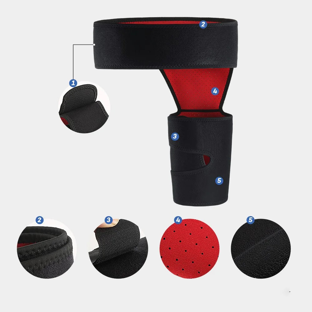 KYNCILOR AB052 Fitness Leg Pad Groin Belt Anti-Strain Breathable Muscle Hip Thigh Protection Strap Weightlifting Exercise Protector - 5