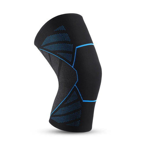 KYNCILOR AB031 1/Pc Knee Compression Sleeve for Men/Women Non-slip Knee Support Brace for Running Hiking Basketball Breathable Protective Knee Pads for Joint Pain Relief - Black  / Blue / M - 1