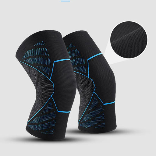 KYNCILOR AB031 1/Pc Knee Compression Sleeve for Men/Women Non-slip Knee Support Brace for Running Hiking Basketball Breathable Protective Knee Pads for Joint Pain Relief - Black  / Blue / M - 2