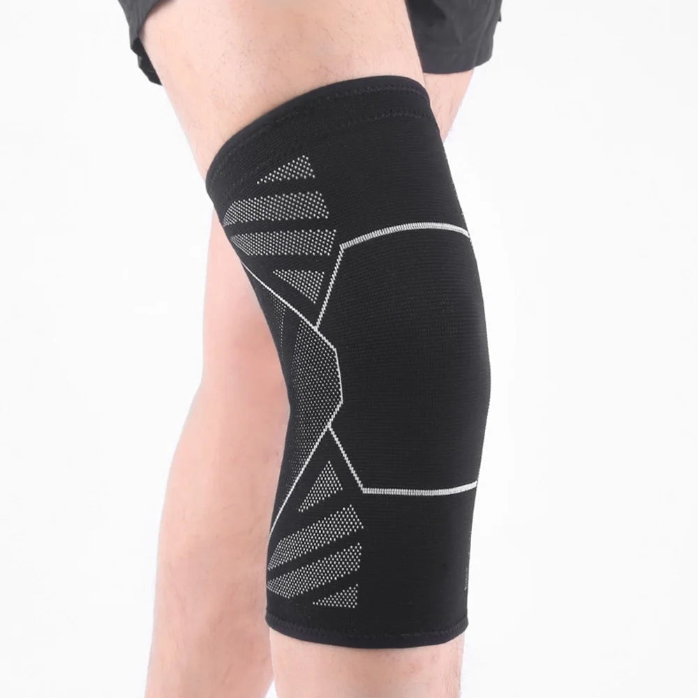 KYNCILOR AB031 1/Pc Knee Compression Sleeve for Men/Women Non-slip Knee Support Brace for Running Hiking Basketball Breathable Protective Knee Pads for Joint Pain Relief - Black  / Blue / M - 3