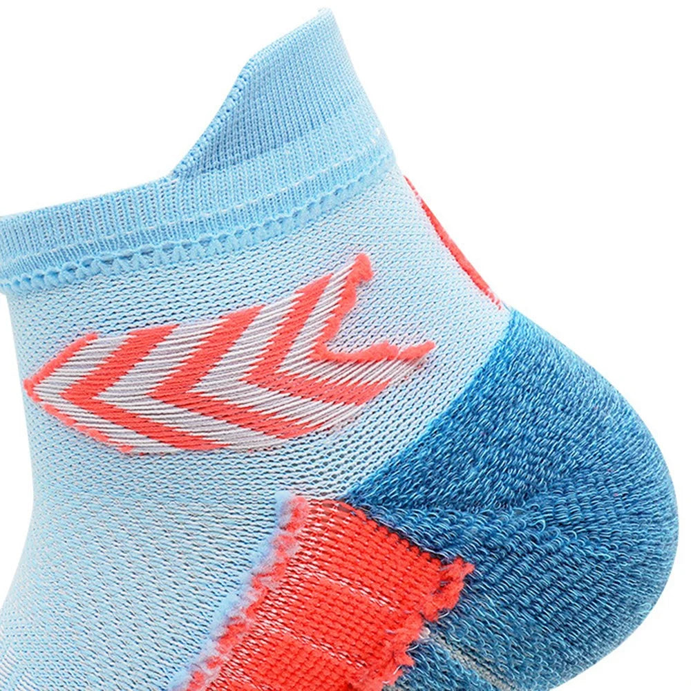 PORFIN JCB3009 1 Pair Breathable Low Cut Compression Running Socks for Men Women Marathon Cycling L Size 39-44 - Pink and Fluorescent Green - 6