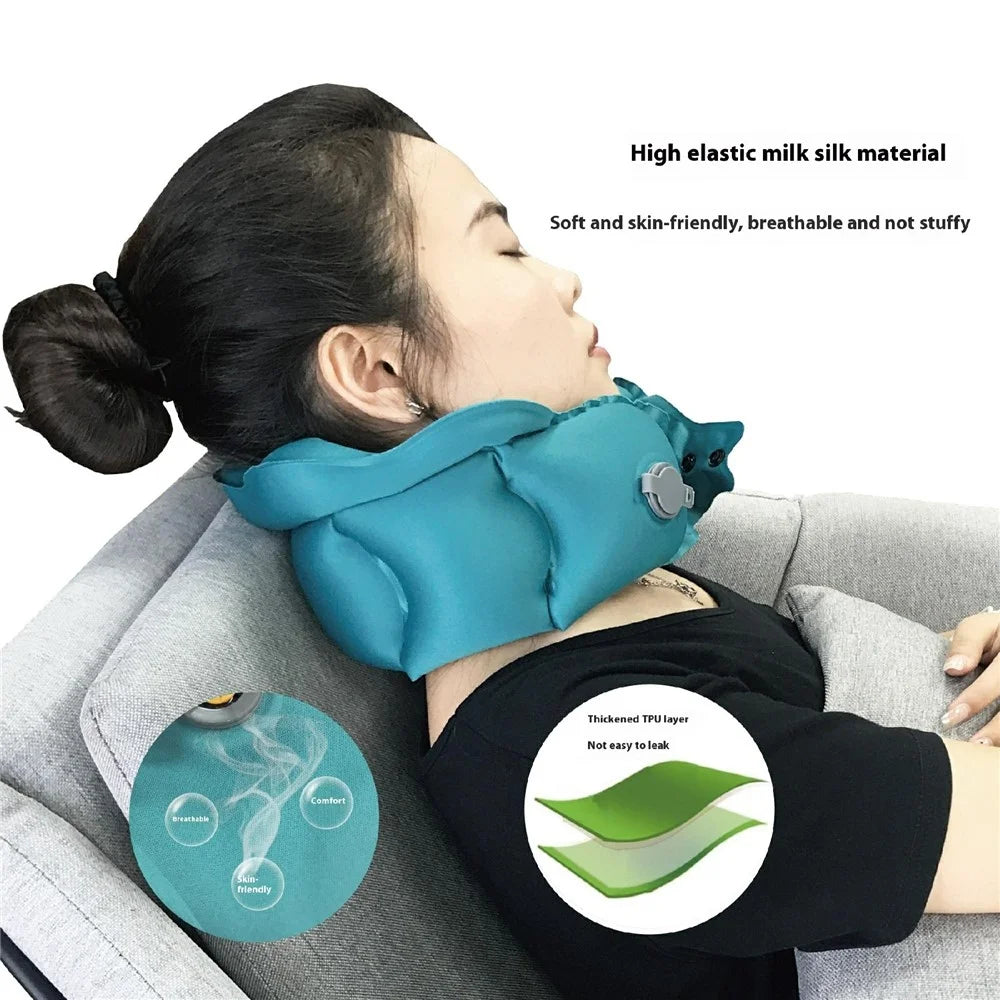PICTET.FINO RH40 Inflatable Neck Pillow Travel-Friendly Portable Neck Pillow - Green - 5