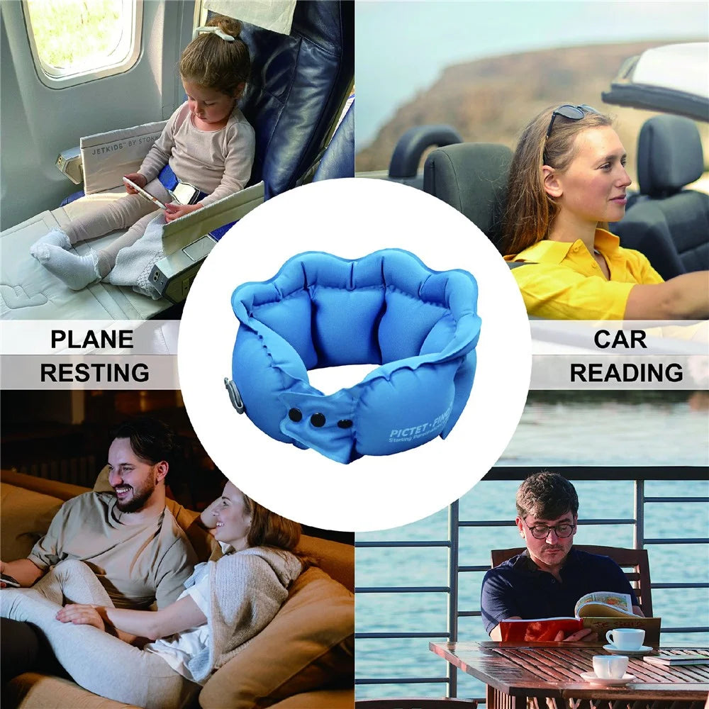 PICTET.FINO RH40 Inflatable Neck Pillow Travel-Friendly Portable Neck Pillow - Green - 6
