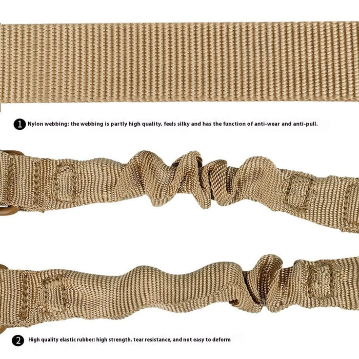 038-1 134-194cm Adjustable Outdoor Gun Sling Two Points Rifle Sling CS Tactical Strap - Black - 5