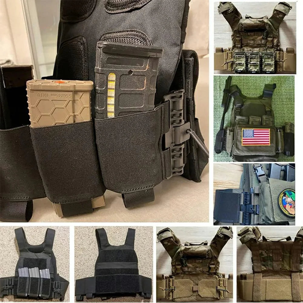 H267 Elastic Tactical Vest Cummerbund Quick Release Mounting Strap for JPC / CPC / LBT / LBX / FCPC - Khaki - 5
