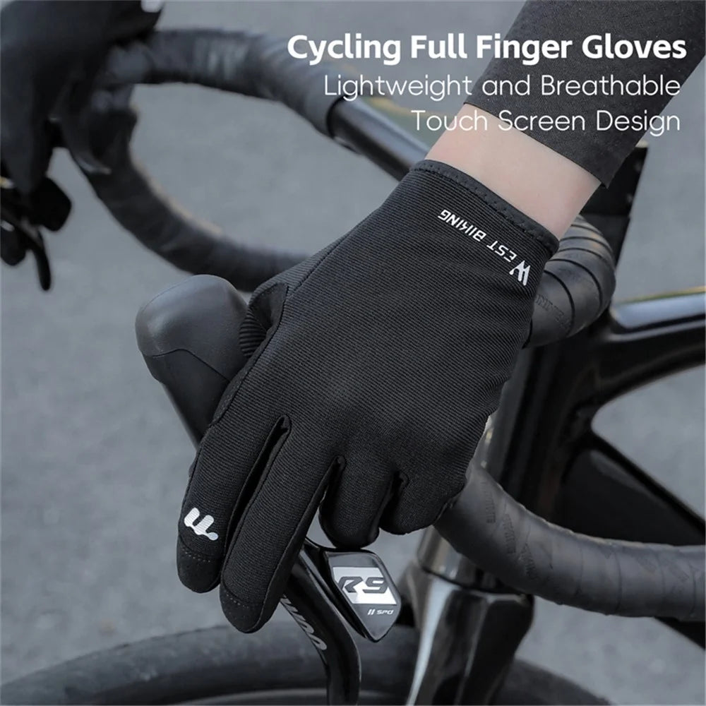 WEST BIKING YP0211260 1 Pair Outdoor Cycling Gloves Anti-Skid Breathable Touch Screen Full Finger Gloves - M - 4