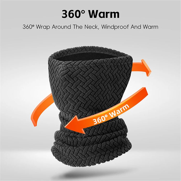 WEST BIKING YP0201436 Elastic Velvet Warm Face Mask Winter Thickened Windproof Face Mask for Cycling - Black - 2
