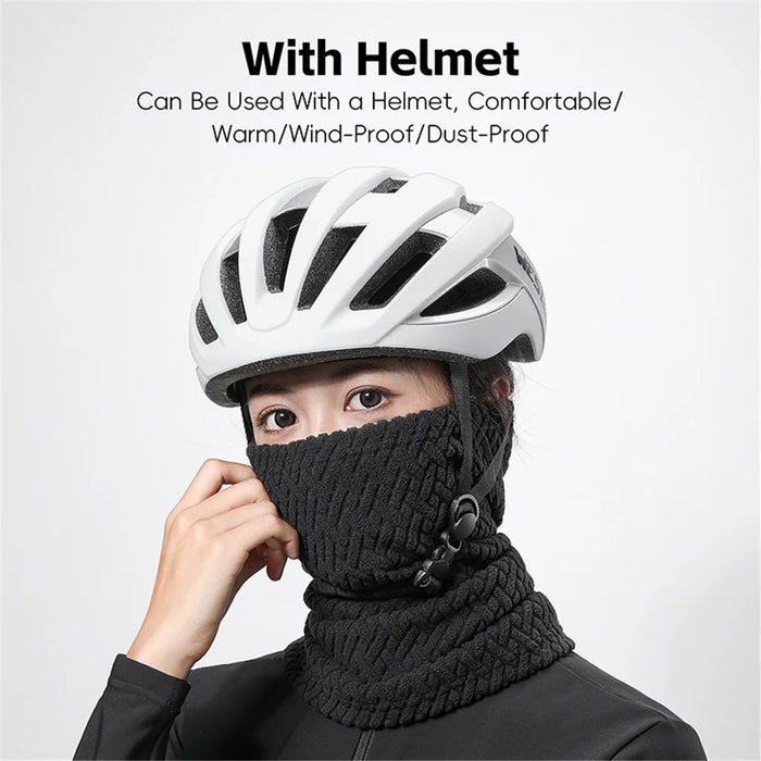 WEST BIKING YP0201436 Elastic Velvet Warm Face Mask Winter Thickened Windproof Face Mask for Cycling - Black - 3