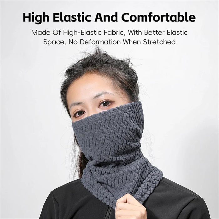 WEST BIKING YP0201436 Elastic Velvet Warm Face Mask Winter Thickened Windproof Face Mask for Cycling - Black - 7