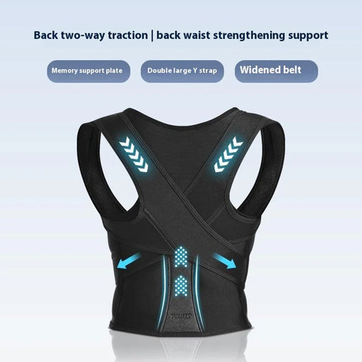 AOLIKES 3112 Adjustable Back Posture Corrector Strap Breathable Shoulder Support Belt - S - 2