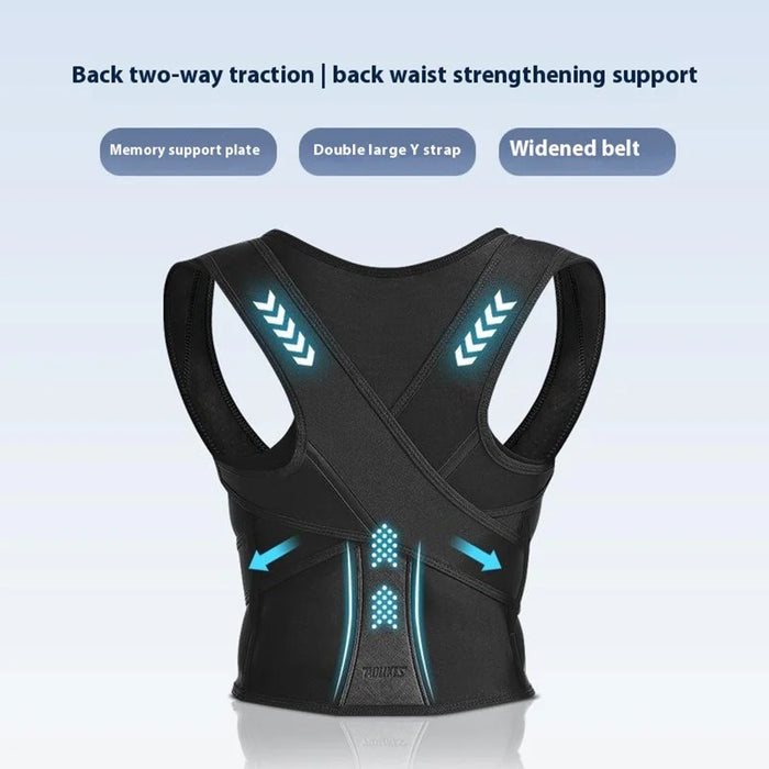 AOLIKES 3112 Adjustable Back Posture Corrector Strap Breathable Shoulder Support Belt - S - 2