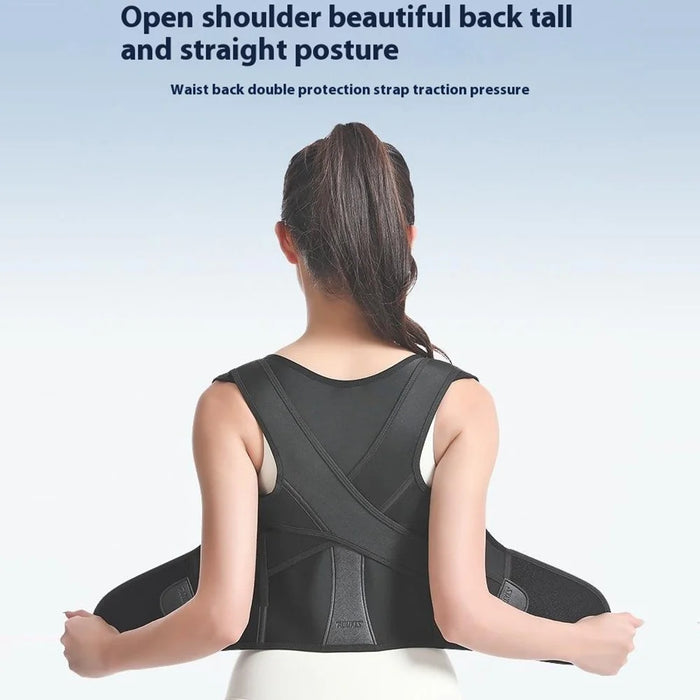 AOLIKES 3112 Adjustable Back Posture Corrector Strap Breathable Shoulder Support Belt - S - 4
