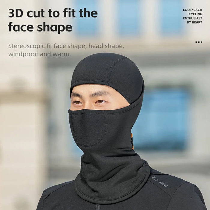 WEST BIKING YP0201439 Winter Fleece Ski Face Mask Outdoor Windproof Warm Headgear - Black - 6