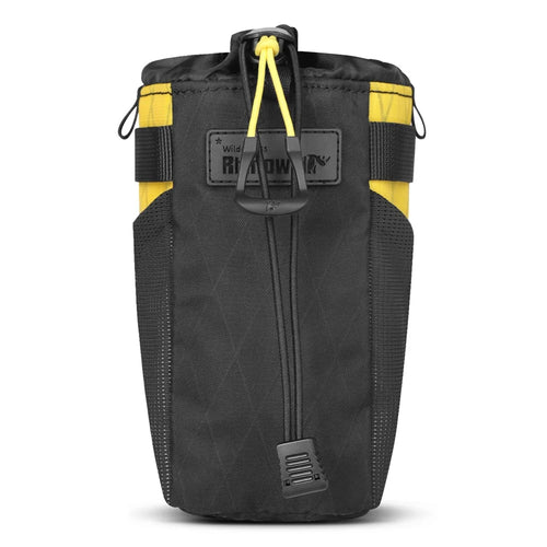 RHINOWALK Wilderness Series 1L Waterproof Nylon Thermal Insulated Water Bottle Bag Bike Stem Bag - Black+Yellow - 1