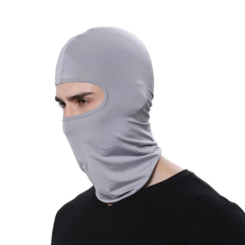 Solid Color Outdoor Cycling Sunproof Windproof Headgear Cap Bike Hiking Scarf Neck Face Cover - Light Grey - 1