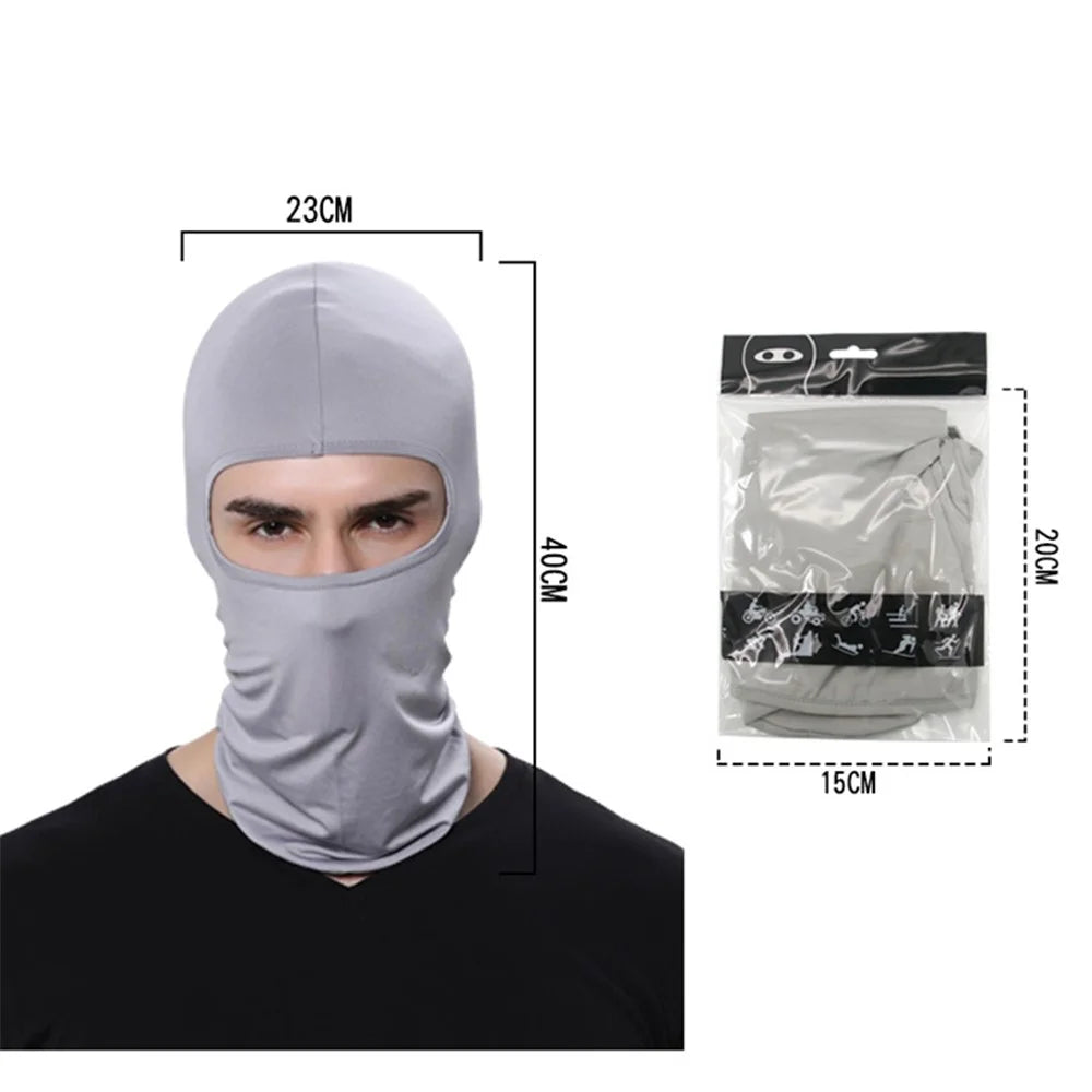 Solid Color Outdoor Cycling Sunproof Windproof Headgear Cap Bike Hiking Scarf Neck Face Cover - Light Grey - 6