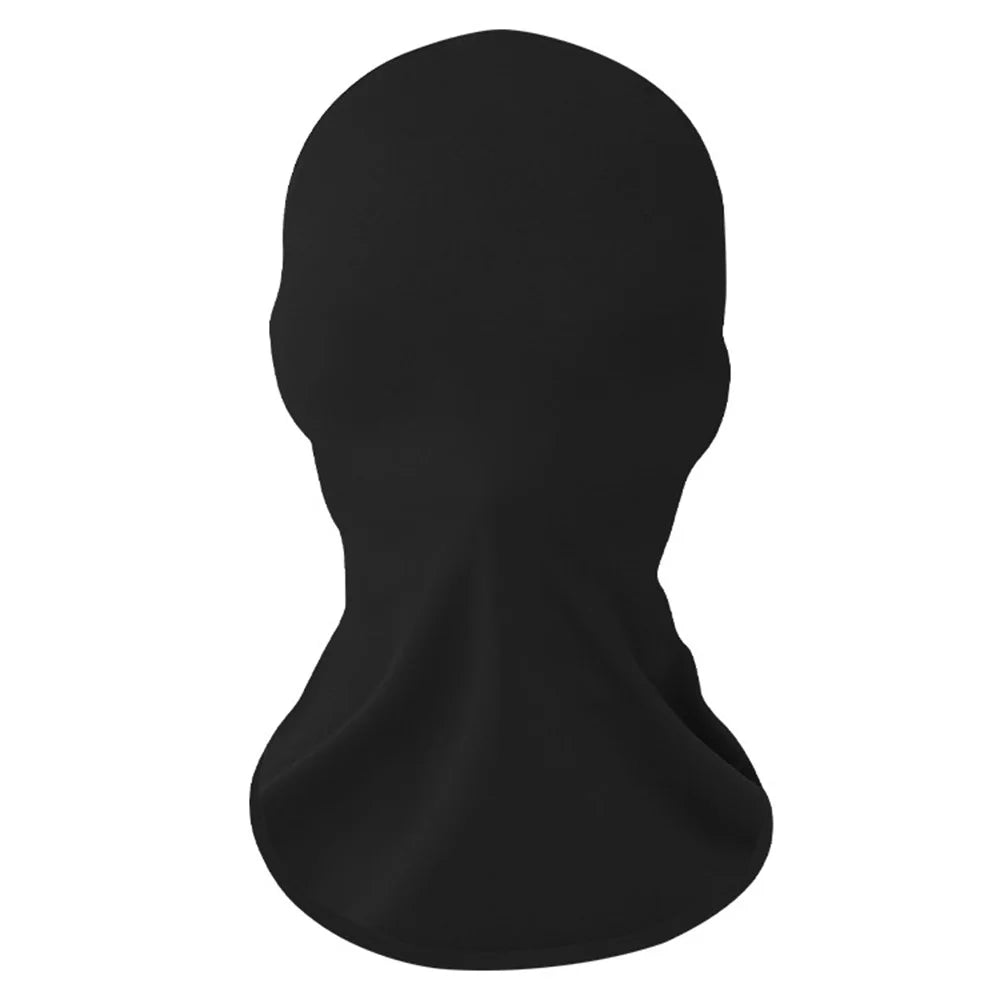 Breathable Ice Silk Full Face Mask for Cosplay and Halloween Costumes See-Through Mask - Black - 1