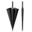 107cm Automatic Long Umbrella 8 Ribs Frosted Handle Umbrella with Sleeve - Black - 1