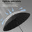 107cm Automatic Long Umbrella 8 Ribs Frosted Handle Umbrella with Sleeve - Black - 3
