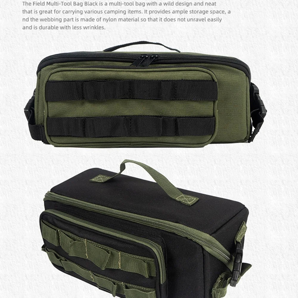 CLS Outdoor Tactical Camping Tool Organizer Impact Resistant Molle Storage Bag - Black - 6