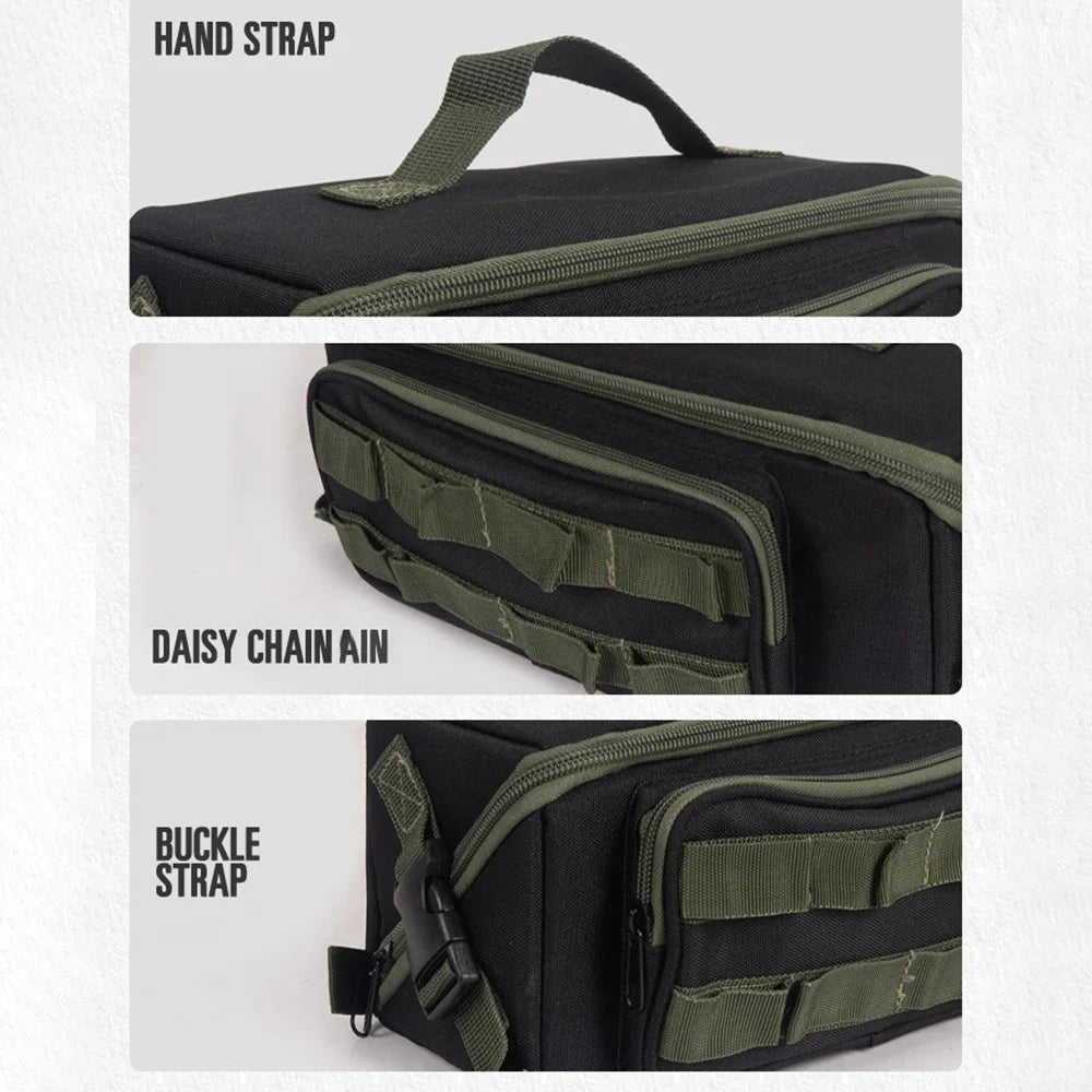 CLS Outdoor Tactical Camping Tool Organizer Impact Resistant Molle Storage Bag - Black - 7