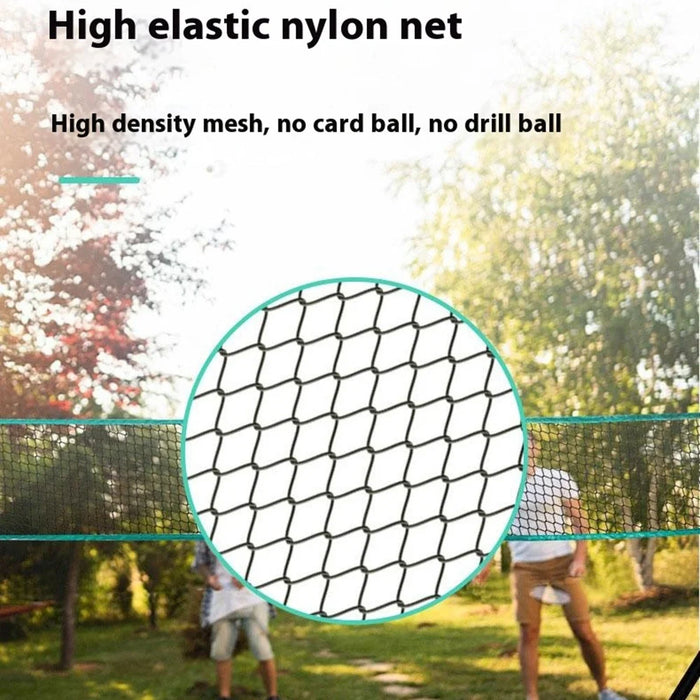 Portable Badminton Net Stand Storage Case with 2 Rackets 2 Shuttlecocks - 4