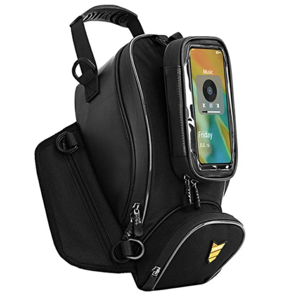 RZAHUAHU Waterproof Motorcycle Tank Bag Touch Screen Phone Pouch with Shoulder Strap - 1