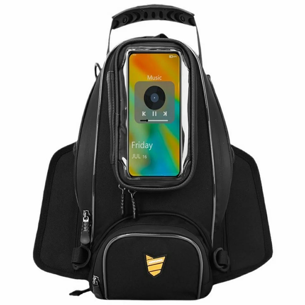 RZAHUAHU Waterproof Motorcycle Tank Bag Touch Screen Phone Pouch with Shoulder Strap - 3