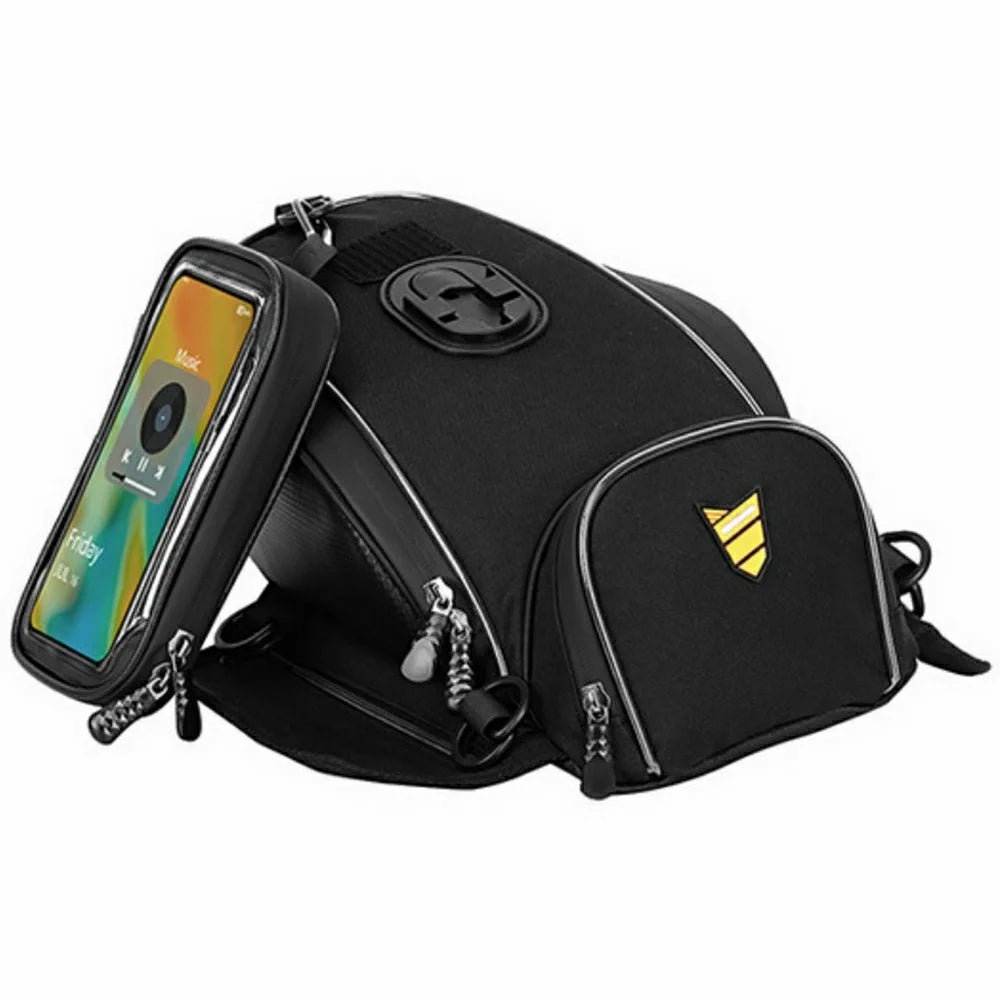RZAHUAHU Waterproof Motorcycle Tank Bag Touch Screen Phone Pouch with Shoulder Strap - 4