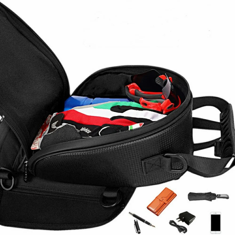 RZAHUAHU Waterproof Motorcycle Tank Bag Touch Screen Phone Pouch with Shoulder Strap - 6