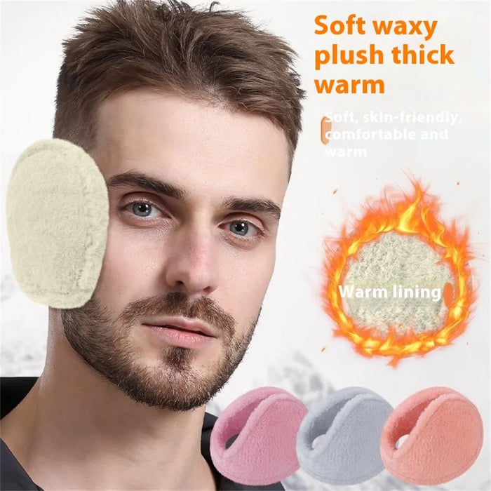 Warm Earmuffs Thick Rabbit Fur Ear Covers Winter Outdoor Cycling Windproof Ear Warmers - Grey - 2