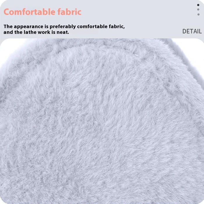 Warm Earmuffs Thick Rabbit Fur Ear Covers Winter Outdoor Cycling Windproof Ear Warmers - Grey - 5