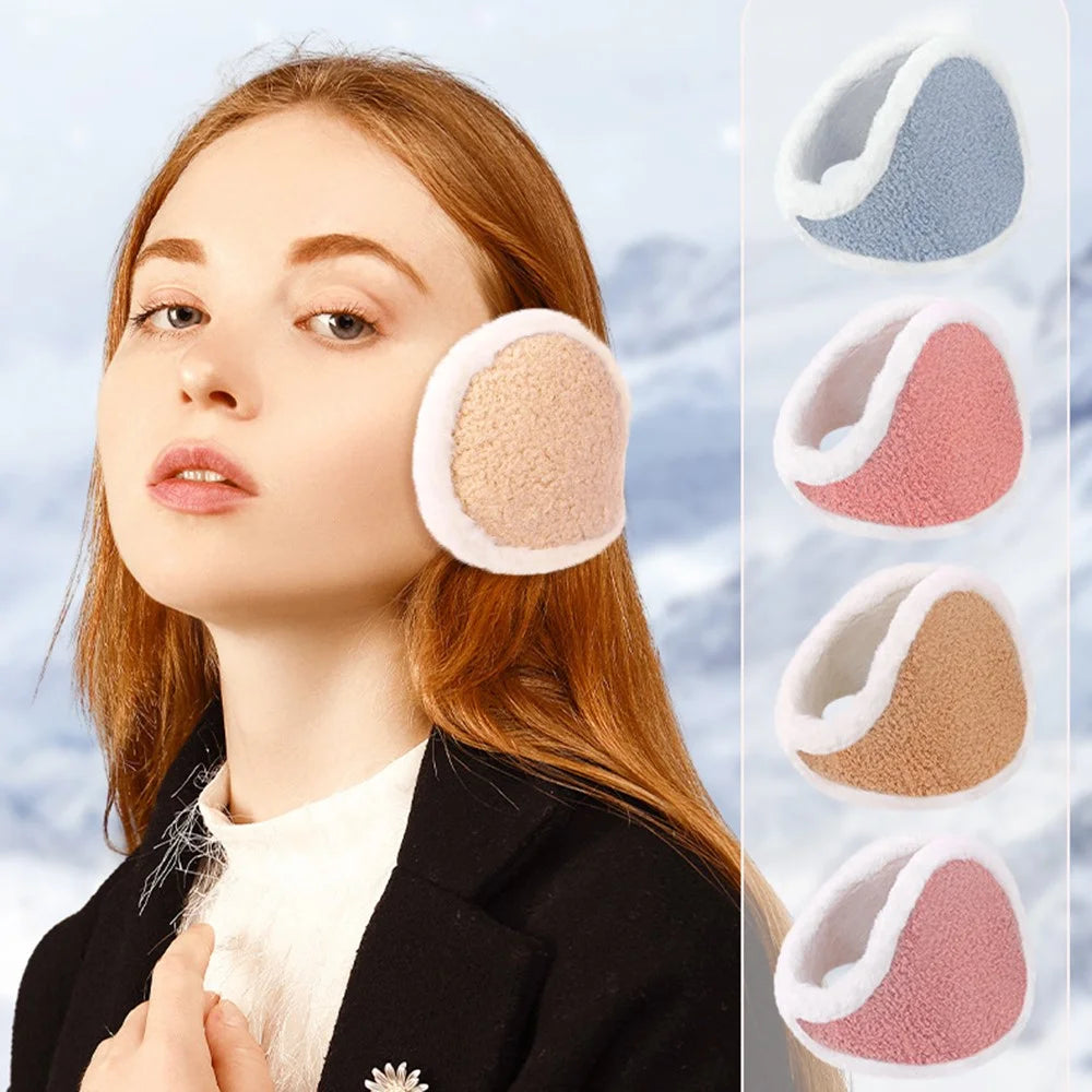 Winter Ear Warmer Anti-Freeze Soft Teddy Fleece Earmuff Outdoor Cycling Windproof Ear Cover - Blue - 2