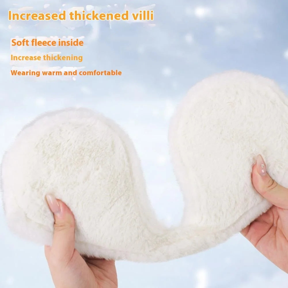 Winter Ear Warmer Anti-Freeze Soft Teddy Fleece Earmuff Outdoor Cycling Windproof Ear Cover - Blue - 6