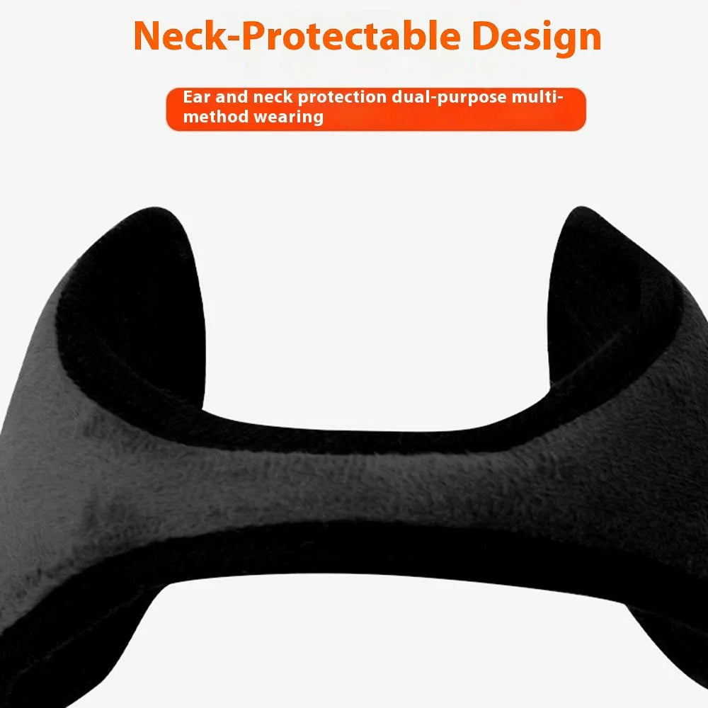 Winter Motorcycle Earmuffs Outdoor Skiing Ear Warmers Foldable Crystal Velvet Thermal Ear Covers - Black - 5